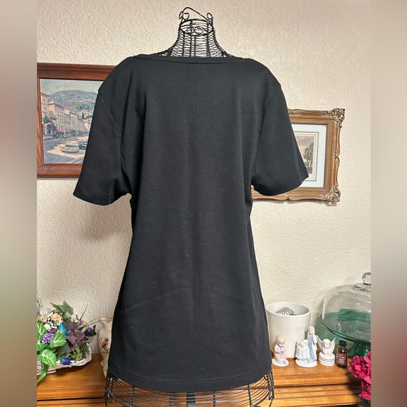 NWOT women’s t shirt with beautiful blue and green rose size M by White Stag - Picture 6 of 6